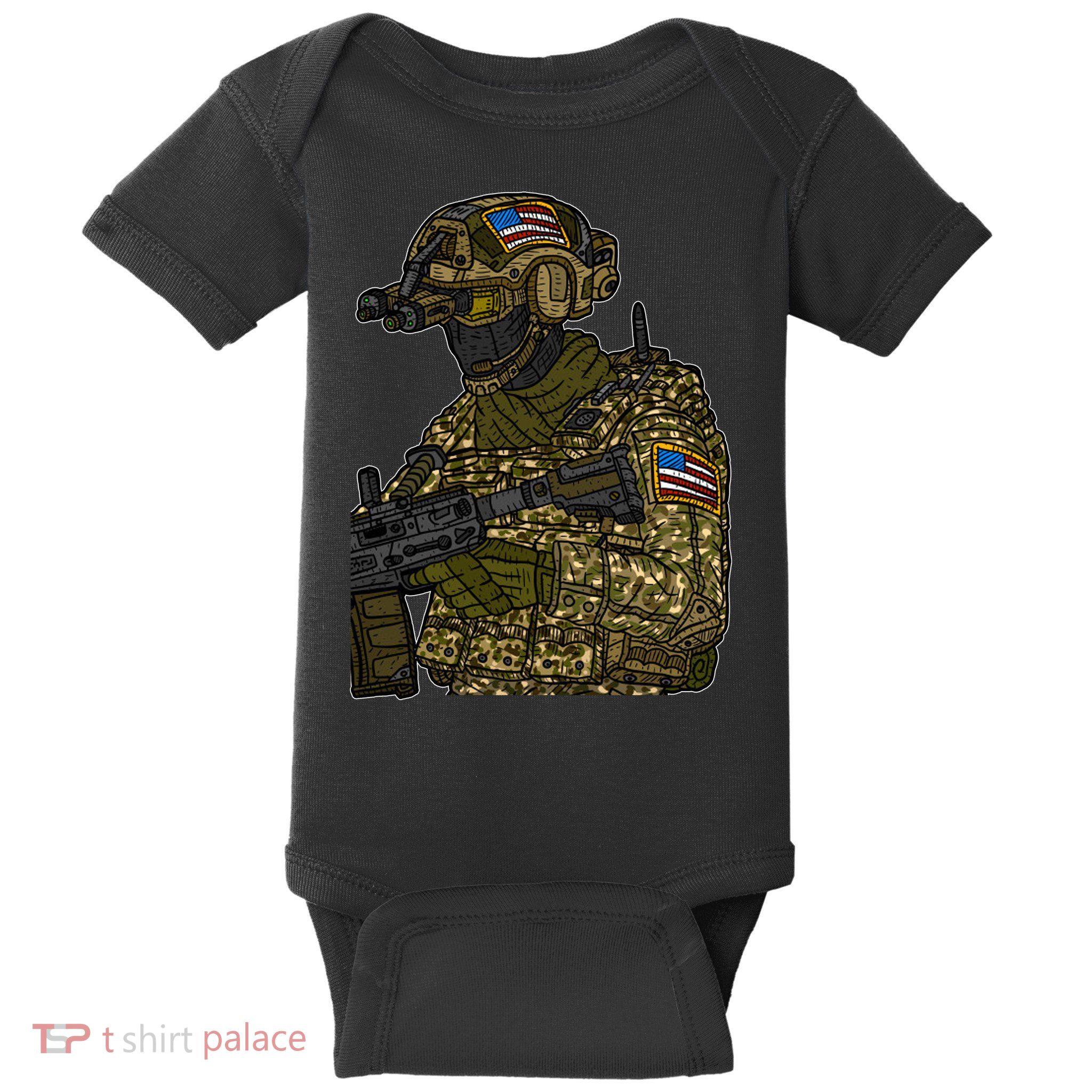 US Special Force Soldier Army Baby Bodysuit