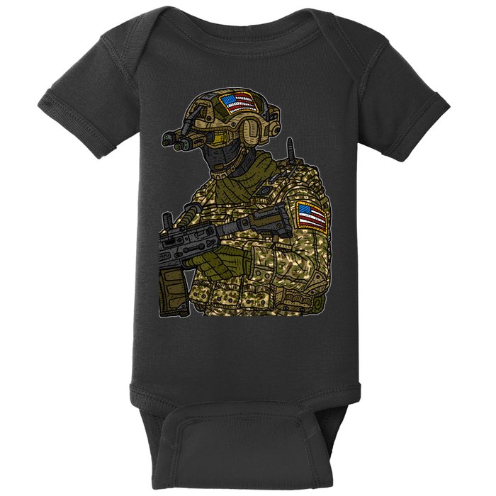 US Special Force Soldier Army Baby Bodysuit