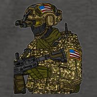 US Special Force Soldier Army Vector Backpack