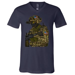 US Special Force Soldier Army V-Neck T-Shirt