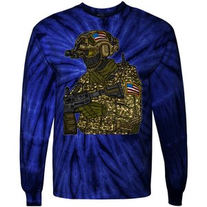 US Special Force Soldier Army Tie-Dye Long Sleeve Shirt