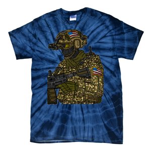 US Special Force Soldier Army Tie-Dye T-Shirt