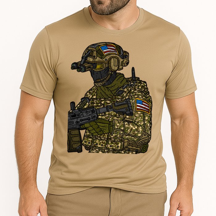 US Special Force Soldier Army Cooling Performance Crew T-Shirt