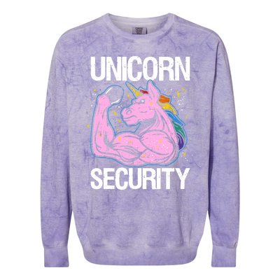 Unicorn Security Funny Costume Police Gift For Men Women Colorblast Crewneck Sweatshirt