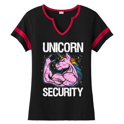 Unicorn Security Funny Costume Police Gift For Men Women Ladies Halftime Notch Neck Tee