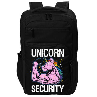 Unicorn Security Funny Costume Police Gift For Men Women Impact Tech Backpack