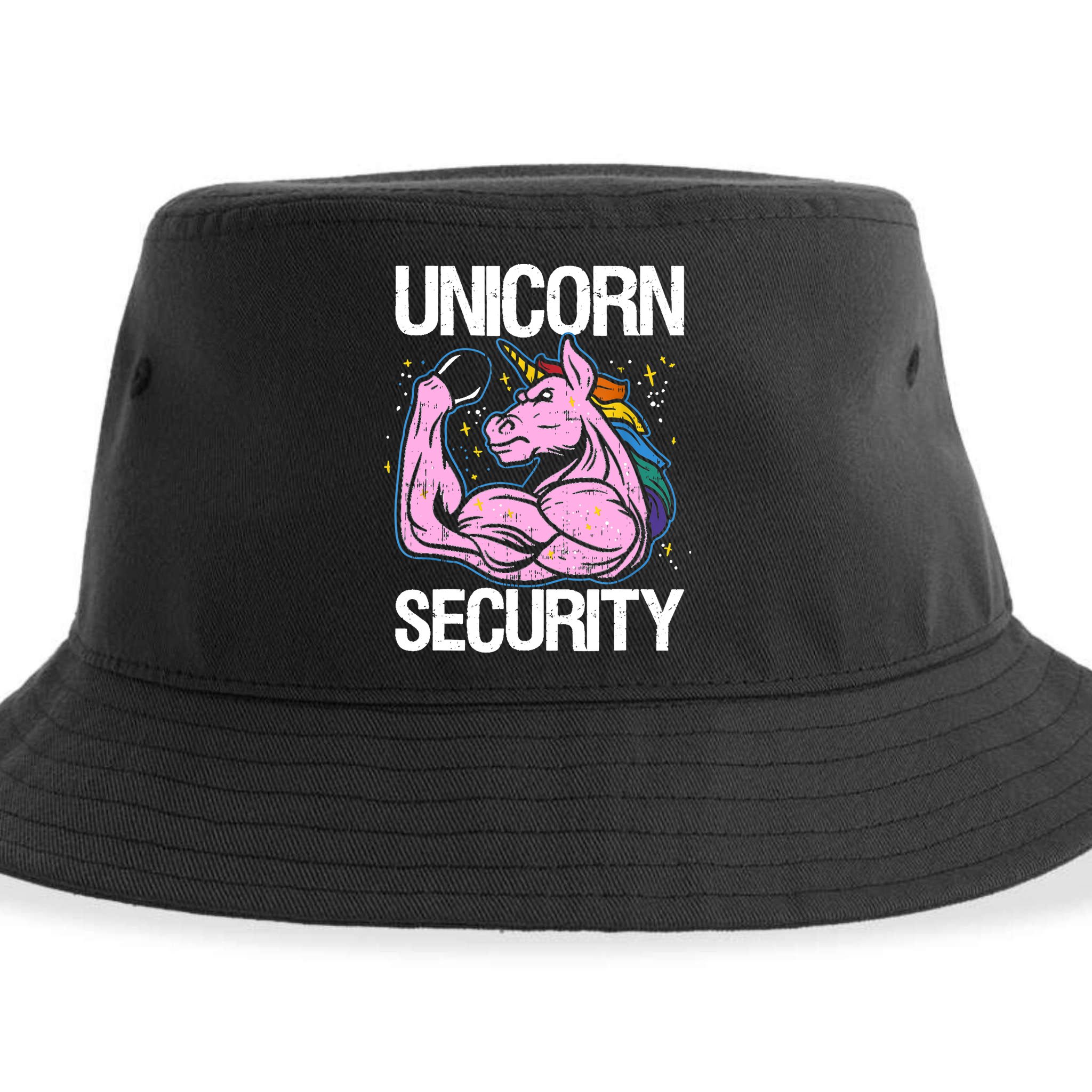 Unicorn Security Funny Costume Police Gift For Men Women Sustainable Bucket Hat