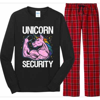 Unicorn Security Funny Costume Police Gift For Men Women Long Sleeve Pajama Set