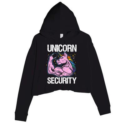 Unicorn Security Funny Costume Police Gift For Men Women Crop Fleece Hoodie