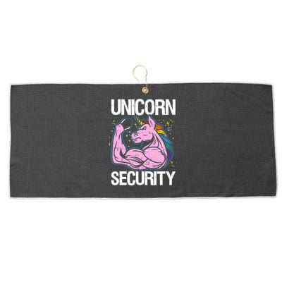 Unicorn Security Funny Costume Police Gift For Men Women Large Microfiber Waffle Golf Towel