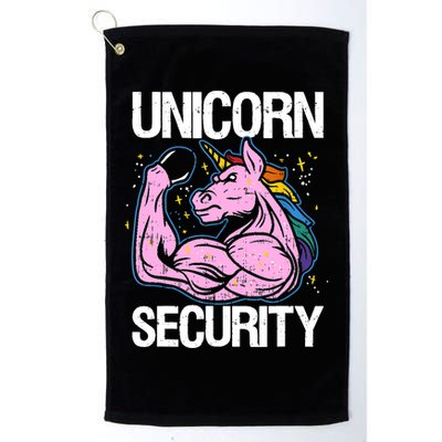 Unicorn Security Funny Costume Police Gift For Men Women Platinum Collection Golf Towel