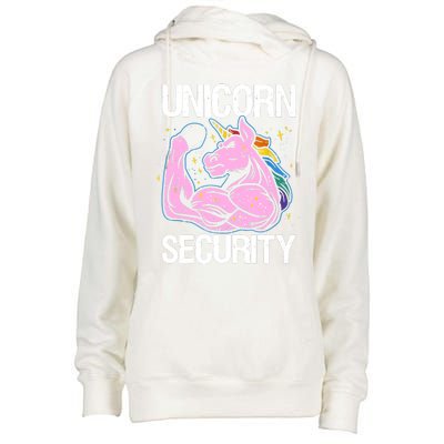 Unicorn Security Funny Costume Police Gift For Men Women Womens Funnel Neck Pullover Hood