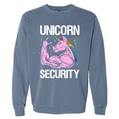 Unicorn Security Funny Costume Police Gift For Men Women Garment-Dyed Sweatshirt