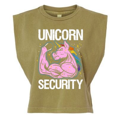 Unicorn Security Funny Costume Police Gift For Men Women Garment-Dyed Women's Muscle Tee