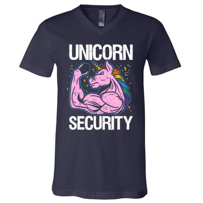 Unicorn Security Funny Costume Police Gift For Men Women V-Neck T-Shirt