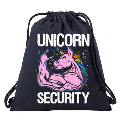 Unicorn Security Funny Costume Police Gift For Men Women Drawstring Bag