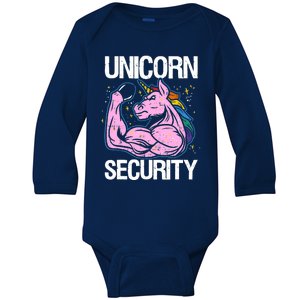 Unicorn Security Funny Costume Police Gift For Men Women Baby Long Sleeve Bodysuit