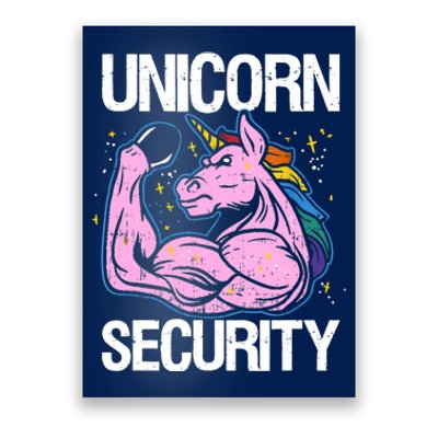 Unicorn Security Funny Costume Police Gift For Men Women Poster