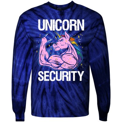 Unicorn Security Funny Costume Police Gift For Men Women Tie-Dye Long Sleeve Shirt