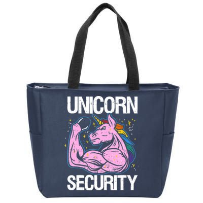 Unicorn Security Funny Costume Police Gift For Men Women Zip Tote Bag