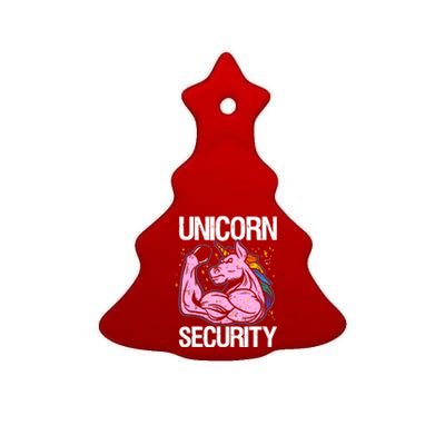 Unicorn Security Funny Costume Police Gift For Men Women Ceramic Tree Ornament