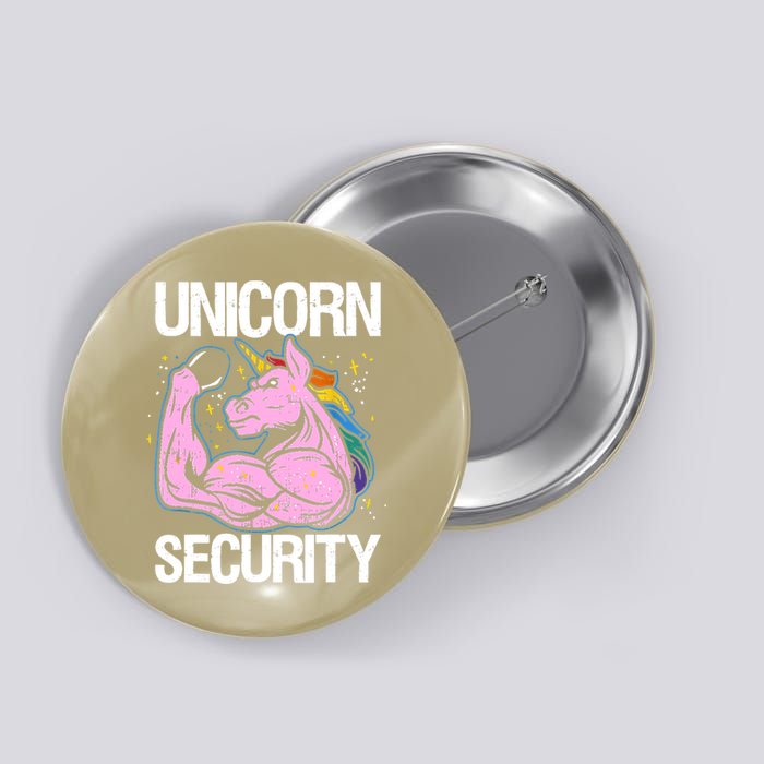 Unicorn Security Funny Costume Police Gift For Men Women Button