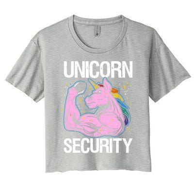 Unicorn Security Funny Costume Police Gift For Men Women Women's Crop Top Tee