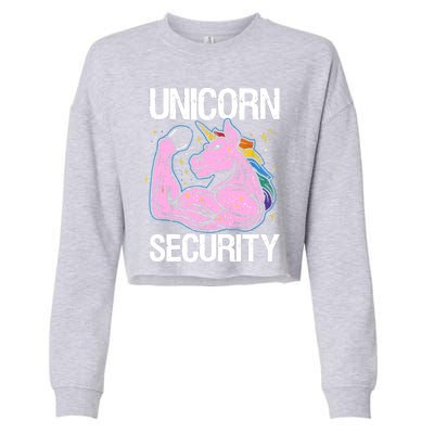 Unicorn Security Funny Costume Police Gift For Men Women Cropped Pullover Crew