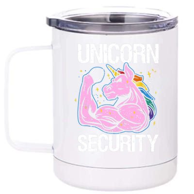 Unicorn Security Funny Costume Police Gift For Men Women 12 oz Stainless Steel Tumbler Cup