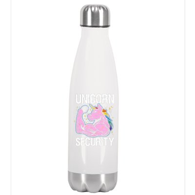 Unicorn Security Funny Costume Police Gift For Men Women Stainless Steel Insulated Water Bottle