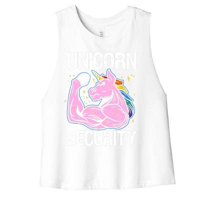 Unicorn Security Funny Costume Police Gift For Men Women Women's Racerback Cropped Tank