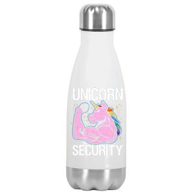 Unicorn Security Funny Costume Police Gift For Men Women Stainless Steel Insulated Water Bottle