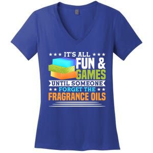 Until Someone Forget The Fragrance Oils Handmade Soap Making Cool Gift Women's V-Neck T-Shirt