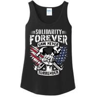 USA Solidarity Forever UAW Never Surrender UAW Union Strong Ladies Essential Tank