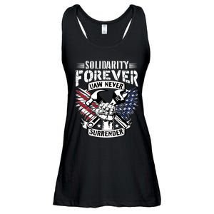 USA Solidarity Forever UAW Never Surrender UAW Union Strong Ladies Essential Flowy Tank