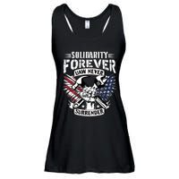 USA Solidarity Forever UAW Never Surrender UAW Union Strong Ladies Essential Flowy Tank