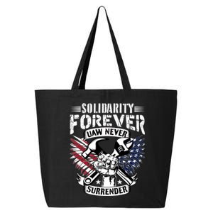 USA Solidarity Forever UAW Never Surrender UAW Union Strong 25L Jumbo Tote