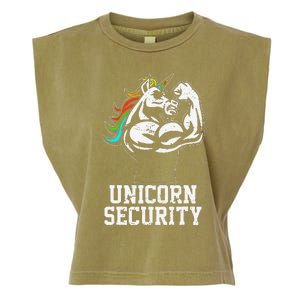 Unicorn Security Funny Unicorn Gymer Gift Dad Father Day Garment-Dyed Women's Muscle Tee