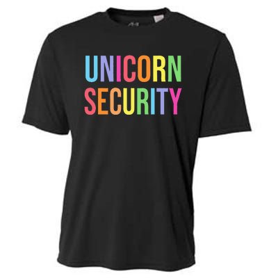 Unicorn Security Funny Birthday Girl Gifts Dad Mom Daughter Cooling Performance Crew T-Shirt