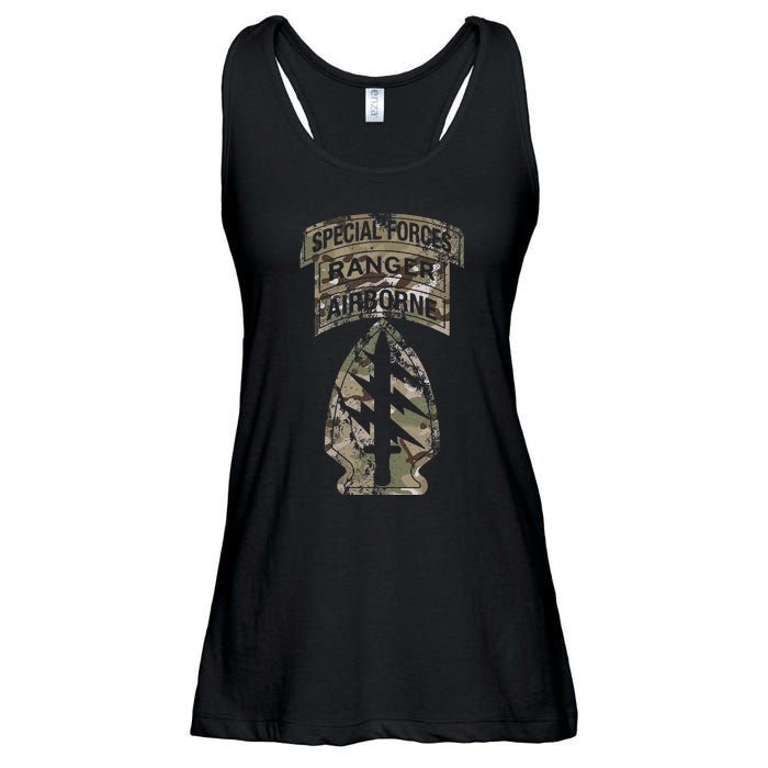 Us Special Forces Sf Ranger Tab Multicam Camo Ladies Essential Flowy Tank