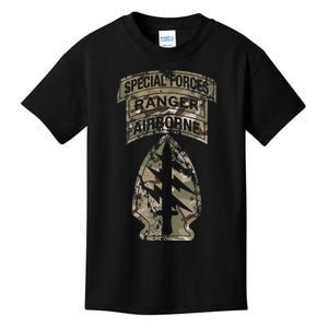 Us Special Forces Sf Ranger Tab Multicam Camo Kids T-Shirt