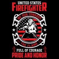 United States Firefighter We Run Towards Firefighters Dad Gift Backpack