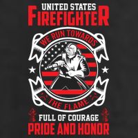 United States Firefighter We Run Towards Firefighters Dad Gift 11oz C Handle Ceramic Mug