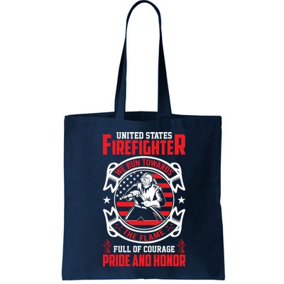 United States Firefighter We Run Towards Firefighters Dad Gift Bag