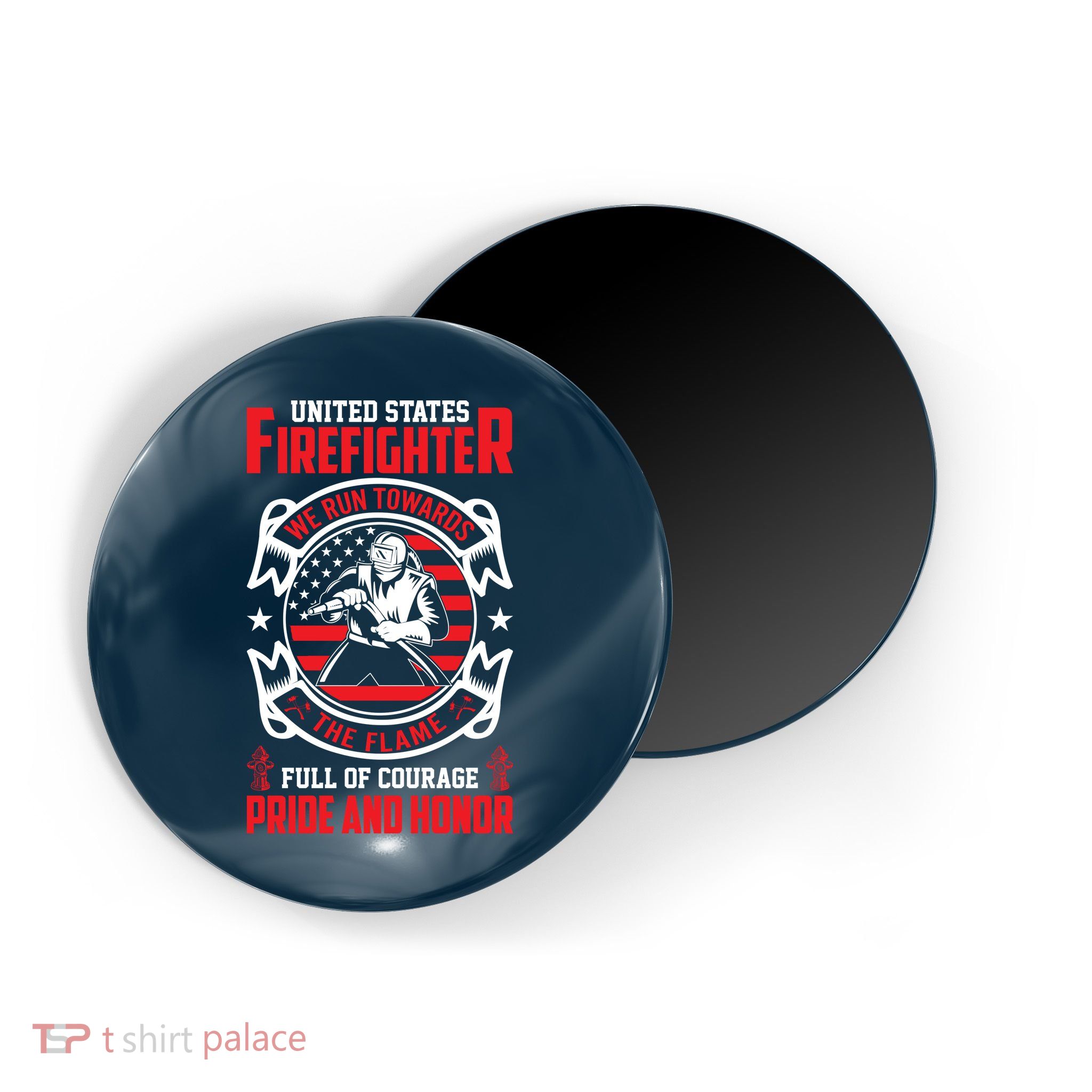 United States Firefighter We Run Towards Firefighters Dad Gift Magnet