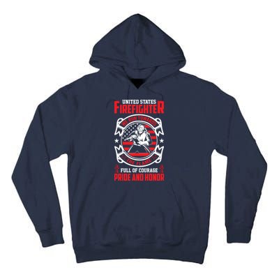 United States Firefighter We Run Towards Firefighters Dad Gift Tall Hoodie