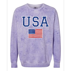 United States Flag & Patriotism Usa Colorblast Crewneck Sweatshirt