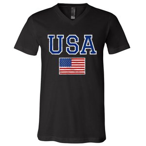 United States Flag & Patriotism Usa V-Neck T-Shirt