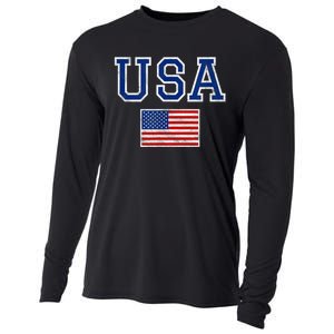 United States Flag & Patriotism Usa Cooling Performance Long Sleeve Crew