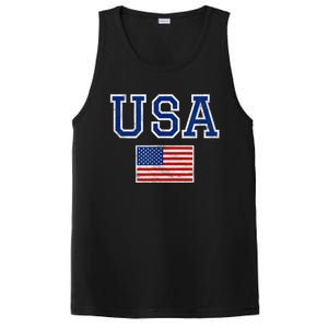 United States Flag & Patriotism Usa PosiCharge Competitor Tank